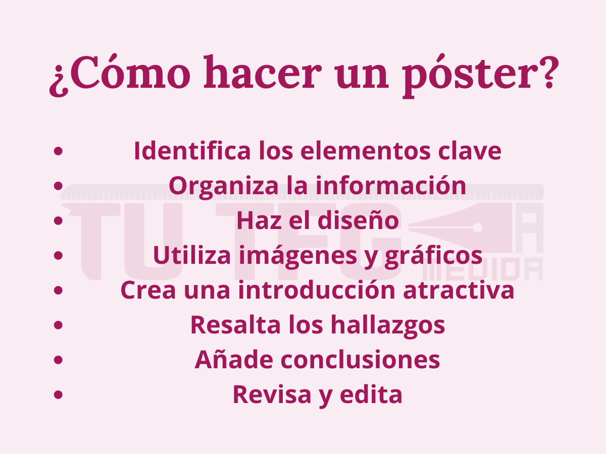 Póster TFG cómo diseñarlo para triunfar en tu presentación